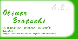 oliver brotschi business card